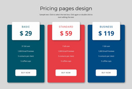 Pricing Block Design - Web Builder