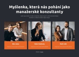 Návrh Stránky HTML Pro Manažerští Konzultanti Spolupracují S Podniky