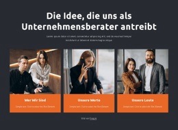 Unternehmensberater Arbeiten Mit Unternehmen Zusammen - HTML5-Vorlage Für Eine Seite
