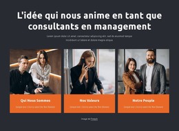 Conception De Pages HTML Pour Les Consultants En Gestion Travaillent Avec Les Entreprises