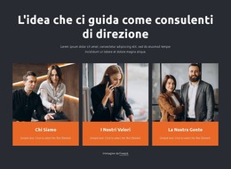 Progettazione Della Pagina HTML Per I Consulenti Di Direzione Lavorano Con Le Imprese