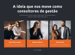 Design De Página HTML Para Os Consultores De Gestão Trabalham Com Empresas