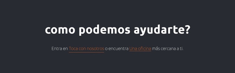 Bloque de texto con enlaces Plantilla Joomla