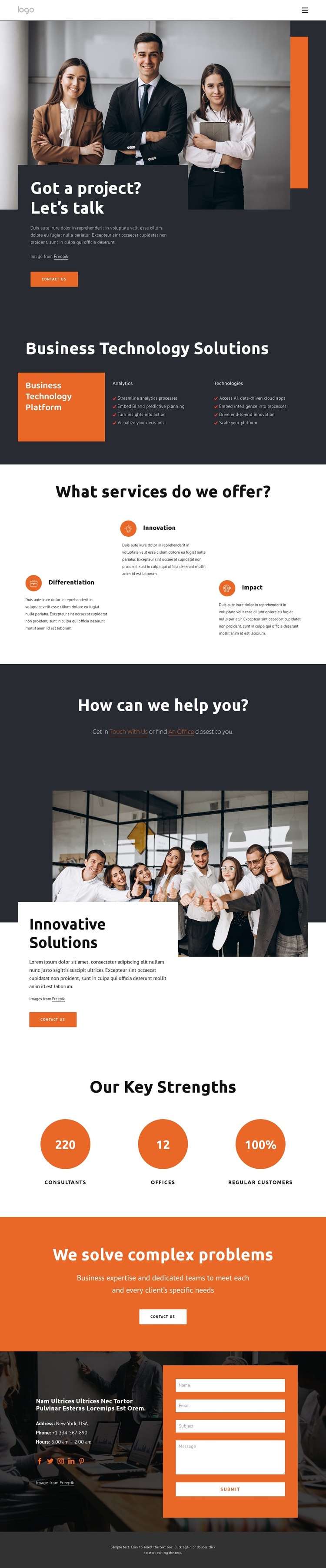One of the best-known firms HTML5 Template