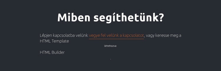 Szövegblokk hivatkozásokkal HTML Sablon