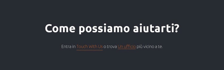 Blocco di testo con link Mockup del sito web