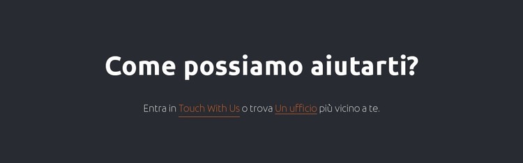 Blocco di testo con link Modello HTML