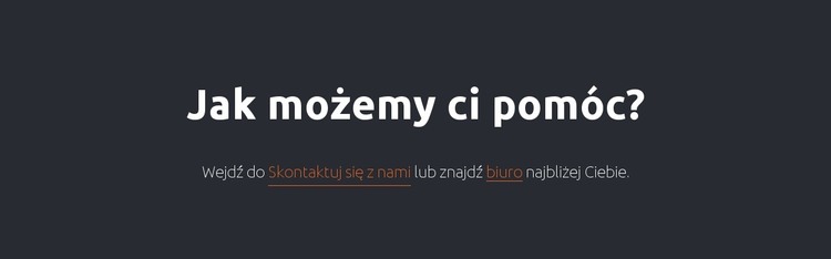 Blok tekstowy z linkami Szablon HTML