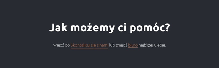 Blok tekstowy z linkami Szablon