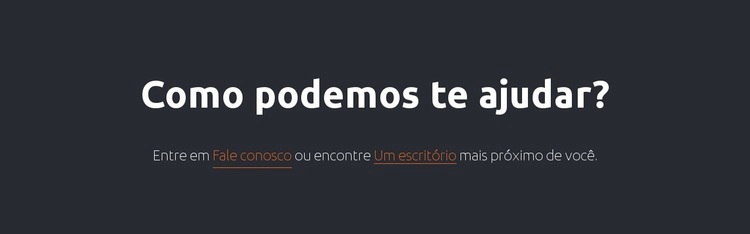 Bloco de texto com links Modelos de construtor de sites