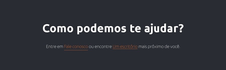 Bloco de texto com links Modelo