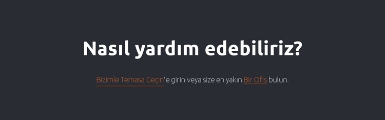 Bağlantı içeren metin bloğu CSS Şablonu