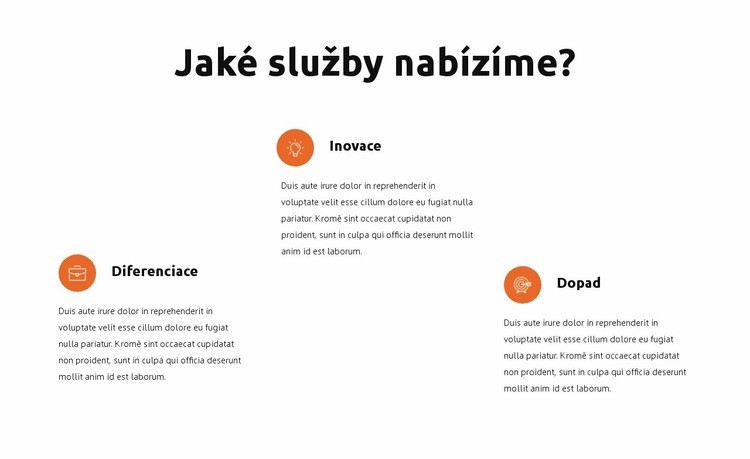 Blok poradenských služeb Šablona HTML