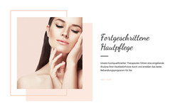 Designvorlage Für Fortgeschrittene Hautpflege