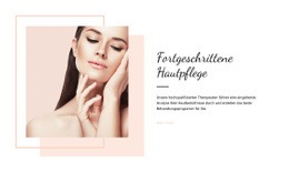 Fortgeschrittene Hautpflege - Drag & Drop-Website-Modell