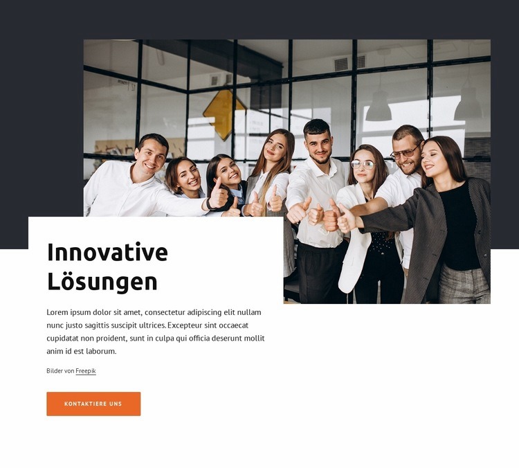 Boutique-Beratungsunternehmen Landing Page