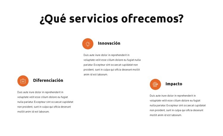 Bloque de servicios de consultoría Maqueta de sitio web