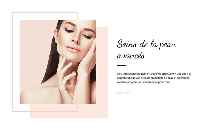 Soins de la peau avancés Conception de site Web