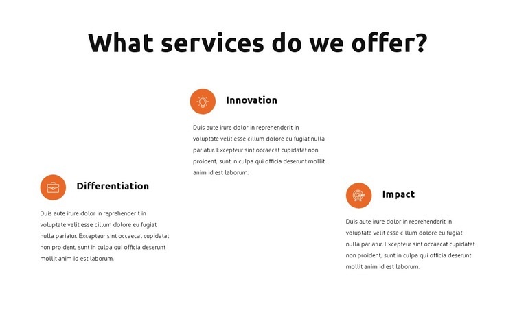 Consulting services block Homepage Design