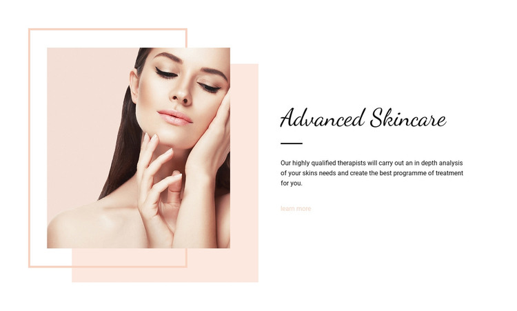 Advanced skincare Homepage Design