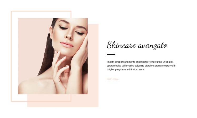 Skincare avanzato Costruttore di siti web HTML