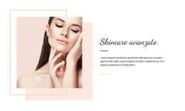 Skincare Avanzato: Trascina E Rilascia Il Mockup Del Sito Web