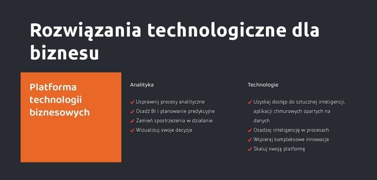 Największa firma konsultingowa Szablon jednej strony