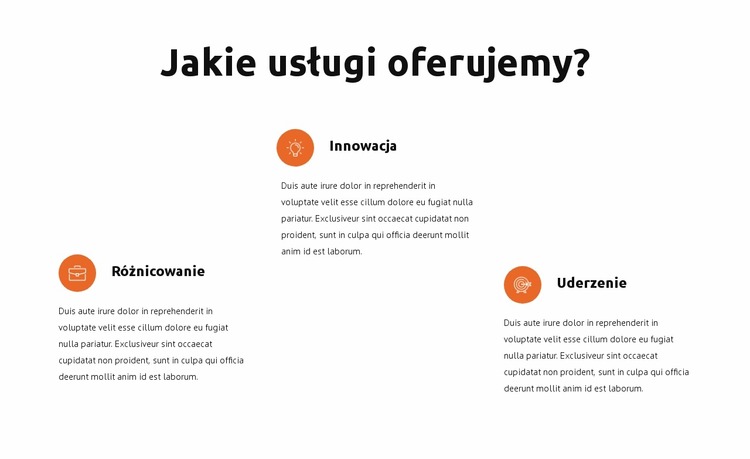 Blok usług doradczych Szablon Joomla