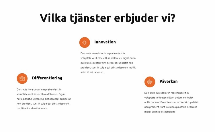 Konsulttjänster block WordPress -tema