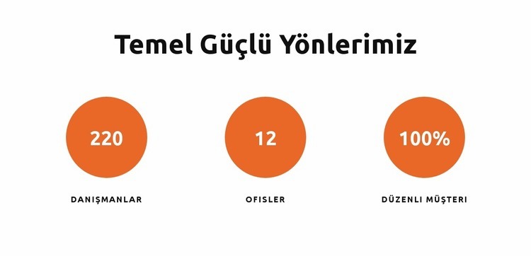 Temel güçlü yönlerimiz Html Web Sitesi Oluşturucu