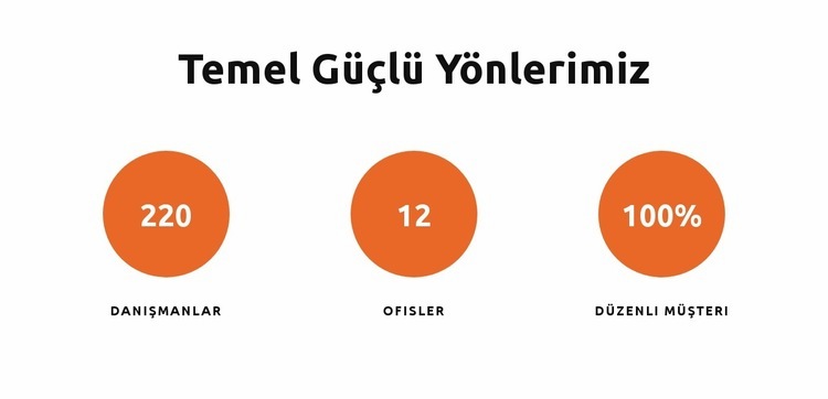 Temel güçlü yönlerimiz Web Sitesi Oluşturucu Şablonları