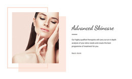 Advanced Skincare - Drag & Drop Web Page Design
