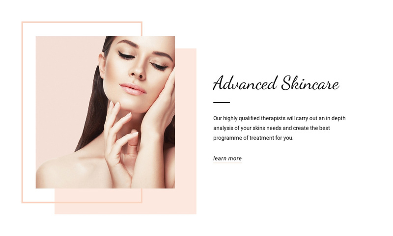 Advanced skincare Web Page Design