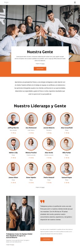 Equipo De La Empresa Consultora Plantilla De Sitio