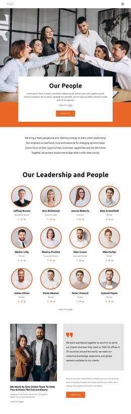 Design Template For Consulting Company Team