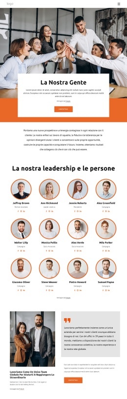 Team Di Società Di Consulenza - Mockup Di Sito Web Professionale