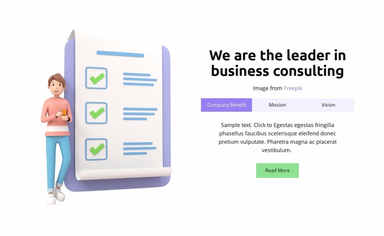 Our Business Skill Landing Page