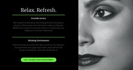 Relax And Refresh - Functionality Web Page Design