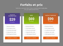 Des Plans Tarifaires Impressionnants Modèle De Grille CSS