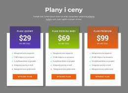 Niesamowite Plany Cenowe - Responsywny Szablon HTML5