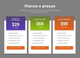 Planos De Preços Incríveis