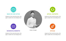 Ícones Coloridos Com Imagem - Modelo De Página HTML