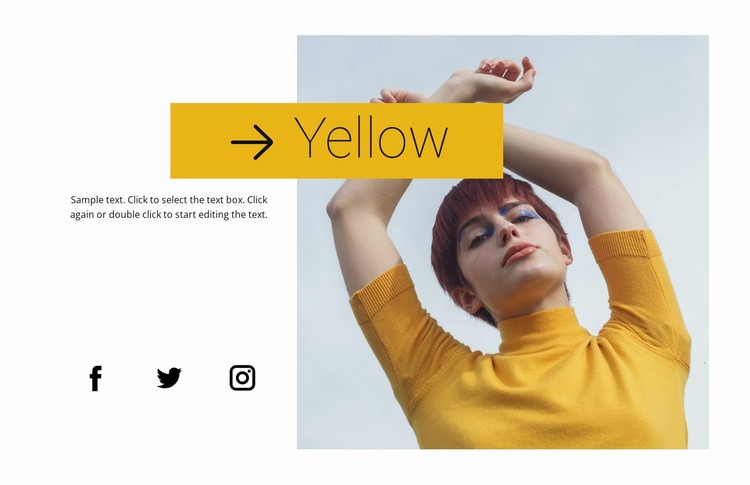 Trendová žlutá barva Html Website Builder