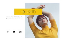 Website-Seite Für Trendfarbe Gelb