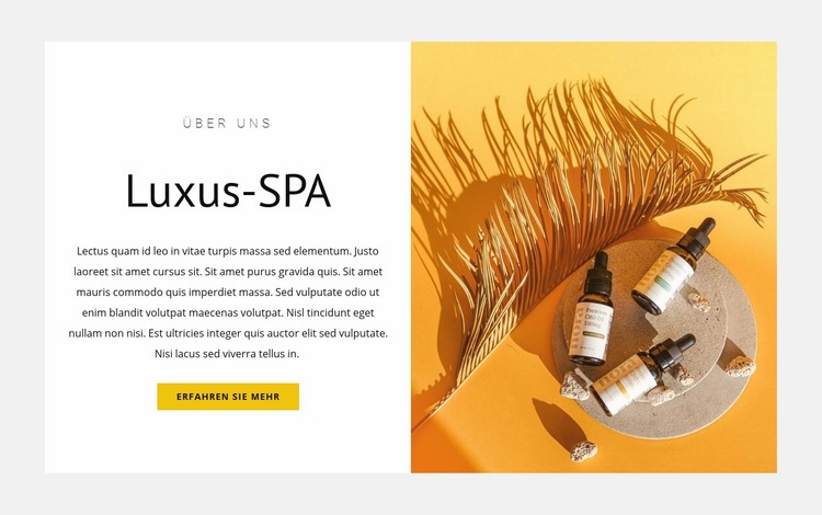 Top-Luxus-Spa Website-Modell