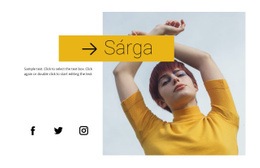 Reszponzív Websablon A Következőhöz: Felkapott Sárga Szín