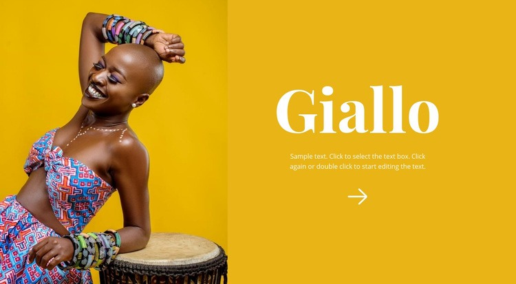 Stile africano luminoso Costruttore di siti web HTML