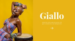 Stile Africano Luminoso - Modello Di Una Pagina