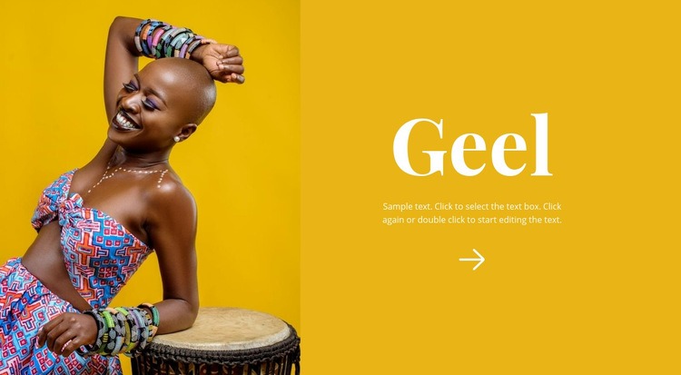 Heldere Afrikaanse stijl Html Website Builder