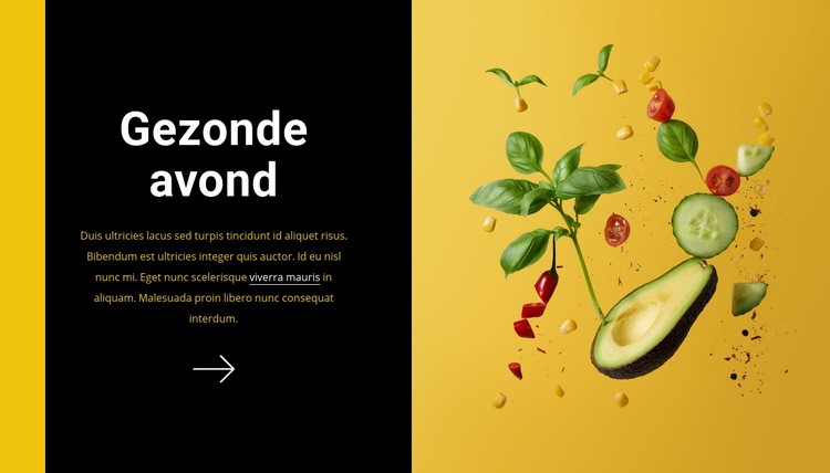 Gezonde avond Website Builder-sjablonen